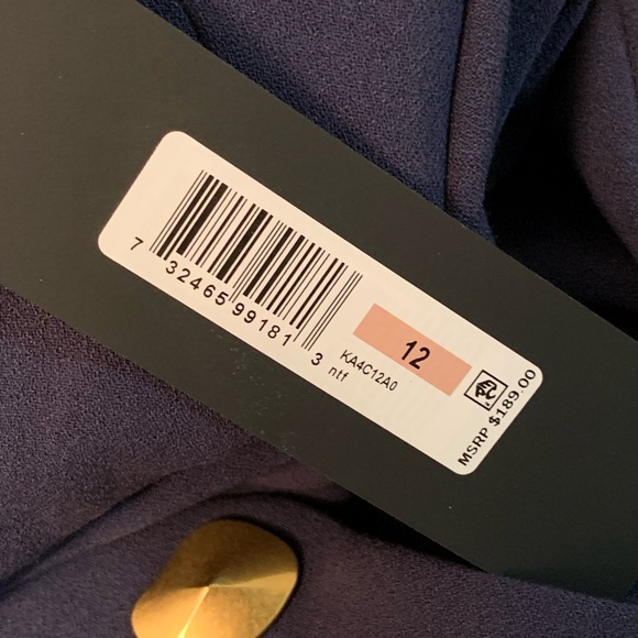 NWT Donna Karan Navy Coat Dress 12 KA4C12A0 - Picture 7 of 7